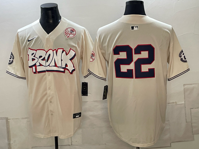 Men 2026 New York Yankees #22 cream Nike MLB Jersey 1006023